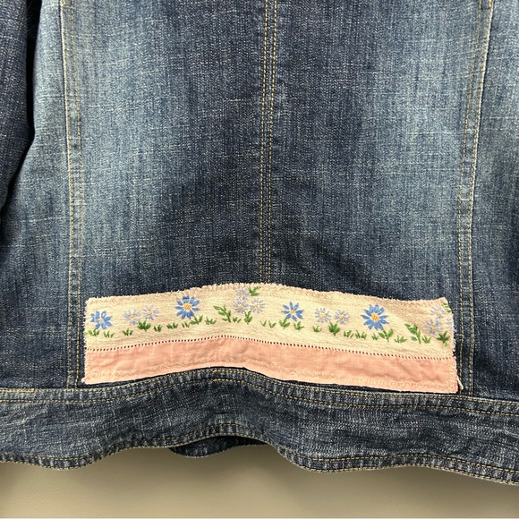 Upcycled Jean Jacket Denver Hayes Size Large - Picture 7 of 10